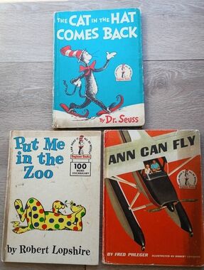 Vintage Dr. Seuss Hard Cover Books Children's Beginner Reader Lot Of 3
